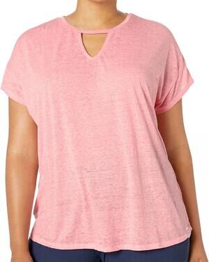 NEW MARC NEW YORK women's plus size performance top in peach